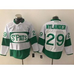 Toronto Maple Leafs #29 William Nylander White St. Patrick's Day Reebok Stitched NHL Jersey