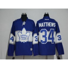 Toronto Maple Leafs #34 Auston Matthews Blue 2017 Centennial Classic Stitched NHL Jersey