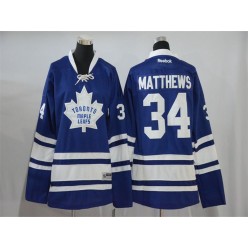 Toronto Maple Leafs #34 Auston Matthews Blue Alternate Stitched NHL Jersey