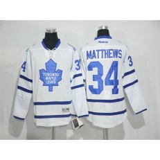 Toronto Maple Leafs #34 Auston Matthews White Road Stitched NHL Jersey