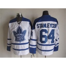 Toronto Maple Leafs #64 Stanley Cup White CCM Throwback Winter Classic Stitched NHL Jersey