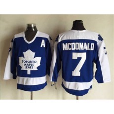 Toronto Maple Leafs #7 Lanny McDonald Blue White CCM Throwback Stitched NHL Jersey