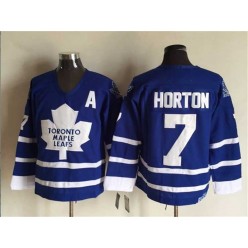 Toronto Maple Leafs #7 Tim Horton Blue CCM Throwback Stitched NHL Jersey