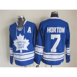 Toronto Maple Leafs #7 Tim Horton Blue CCM Throwback Third Stitched NHL Jersey