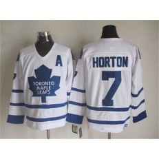 Toronto Maple Leafs #7 Tim Horton White CCM Throwback Stitched NHL Jersey