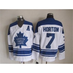 Toronto Maple Leafs #7 Tim Horton White CCM Throwback Third Stitched NHL Jersey