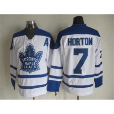 Toronto Maple Leafs #7 Tim Horton White CCM Throwback Winter Classic Stitched NHL Jersey