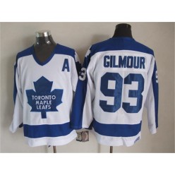 Toronto Maple Leafs #93 Doug Gilmour White Blue CCM Throwback Stitched NHL Jersey