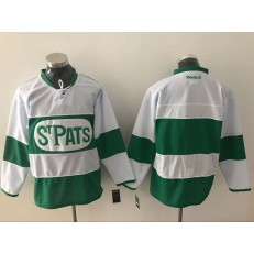 Toronto Maple Leafs Blank White St. Patrick's Day Reebok Stitched NHL Jersey