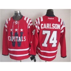 Washington Capitals #74 John Carlson Red Stitched NHL Jersey