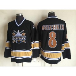 Washington Capitals #8 Alex Ovechkin 2003 Black CCM Vintage Throwback Stitched NHL Jersey