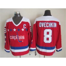 Washington Capitals #8 Alex Ovechkin Red Alternate CCM Throwback Stitched NHL Jersey