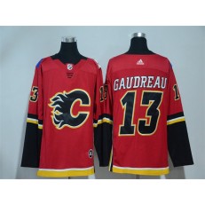 Adidas Calgary Flames #13 Johnny Gaudreau Red Home Authentic Stitched NHL Jersey
