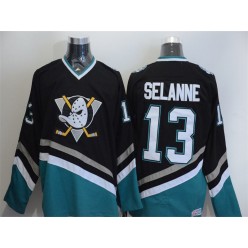 Anaheim Ducks #13 Teemu Selanne Black CCM Throwback Stitched NHL Jersey