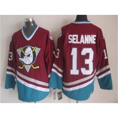 Anaheim Ducks #13 Teemu Selanne Red CCM Throwback Stitched NHL Jersey