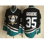Anaheim Ducks #35 Jean-Sebastien Giguere Black CCM Throwback Stitched NHL Jersey