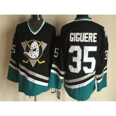Anaheim Ducks #35 Jean-Sebastien Giguere Black CCM Throwback Stitched NHL Jersey