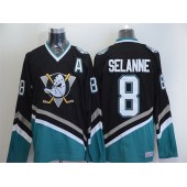 Anaheim Ducks #8 Teemu Selanne Black CCM Throwback Stitched NHL Jersey