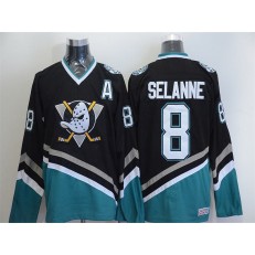 Anaheim Ducks #8 Teemu Selanne Black CCM Throwback Stitched NHL Jersey