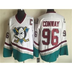 Anaheim Ducks #96 Conway White CCM Throwback Stitched NHL Jersey