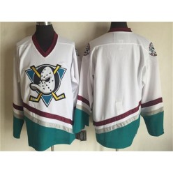 Anaheim Ducks Blank White CCM Throwback Stitched NHL Jersey