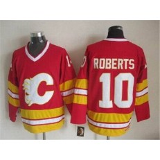 Calgary Flames #10 Gary Roberts Red CCM Throwback Stitched NHL Jersey