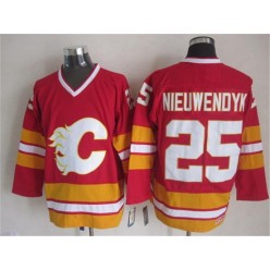 Calgary Flames #25 Joe Nieuwendyk Red CCM Throwback Stitched NHL Jersey