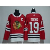 Adidas Chicago Blackhawks #19 Jonathan Toews Red Home Authentic Stitched NHL Jersey