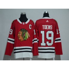 Adidas Chicago Blackhawks #19 Jonathan Toews Red Home Authentic Stitched NHL Jersey