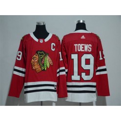 Adidas Chicago Blackhawks #19 Jonathan Toews Red Home Authentic Stitched NHL Jersey