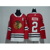 Adidas Chicago Blackhawks #2 Duncan Keith Red Home Authentic Stitched NHL Jersey
