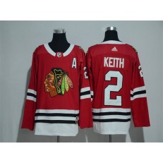 Adidas Chicago Blackhawks #2 Duncan Keith Red Home Authentic Stitched NHL Jersey
