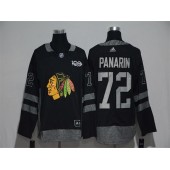 Adidas Chicago Blackhawks #72 Artemi Panarin Black 1917-2017 100th Anniversary Stitched NHL Jersey