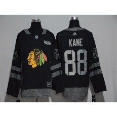 Adidas Chicago Blackhawks #88 Patrick Kane Black 1917-2017 100th Anniversary Stitched NHL Jersey