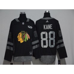 Adidas Chicago Blackhawks #88 Patrick Kane Black 1917-2017 100th Anniversary Stitched NHL Jersey