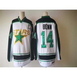 Adidas Dallas Stars #14 Jamie Benn White Road Authentic Stitched NHL Jersey