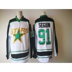 Adidas Dallas Stars #91 Tyler Seguin White Road Authentic Stitched NHL Jersey