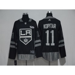 Adidas Los Angeles Kings #11 Anze Kopitar Black 1917-2017 100th Anniversary Stitched NHL Jersey