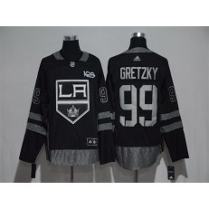 Adidas Los Angeles Kings #99 Wayne Gretzky Black 1917-2017 100th Anniversary Stitched NHL Jersey