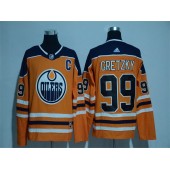 Adidas Edmonton Oilers #99 Wayne Gretzky Orange Home Authentic Stitched NHL Jersey