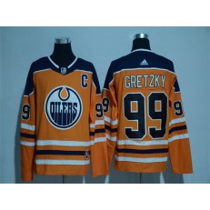 Adidas Edmonton Oilers #99 Wayne Gretzky Orange Home Authentic Stitched NHL Jersey