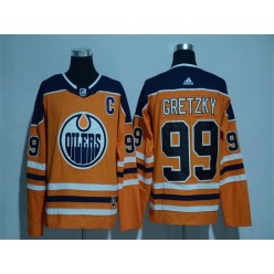 Adidas Edmonton Oilers #99 Wayne Gretzky Orange Home Authentic Stitched NHL Jersey