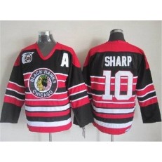 Chicago Blackhawks #10 Patrick Sharp Red Black 75TH CCM Stitched NHL Jersey