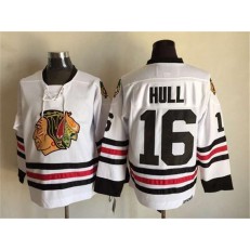 Chicago Blackhawks #16 Bobby Hull White CCM Throwback Stitched NHL Jersey