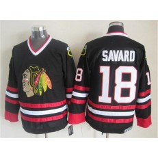 Chicago Blackhawks #18 Denis Savard Black CCM Throwback Stitched NHL Jersey