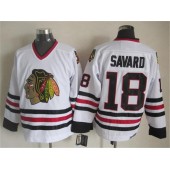 Chicago Blackhawks #18 Denis Savard White CCM Throwback Stitched NHL Jersey