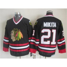Chicago Blackhawks #21 Stan Mikita Black CCM Throwback Stitched NHL Jersey