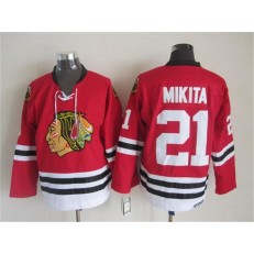 Chicago Blackhawks #21 Stan Mikita Red CCM Throwback Stitched NHL Jersey