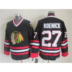Chicago Blackhawks #27 Jeremy Roenick Black CCM Throwback Stitched NHL Jersey