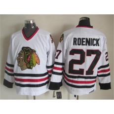 Chicago Blackhawks #27 Jeremy Roenick White CCM Throwback Stitched NHL Jersey
